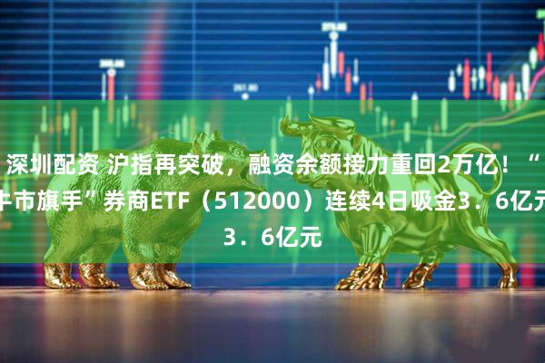 深圳配资 沪指再突破，融资余额接力重回2万亿！“牛市旗手”券商ETF（512000）连续4日吸金3．6亿元