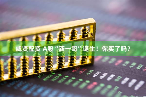威贤配资 A股“新一哥”诞生！你买了吗？